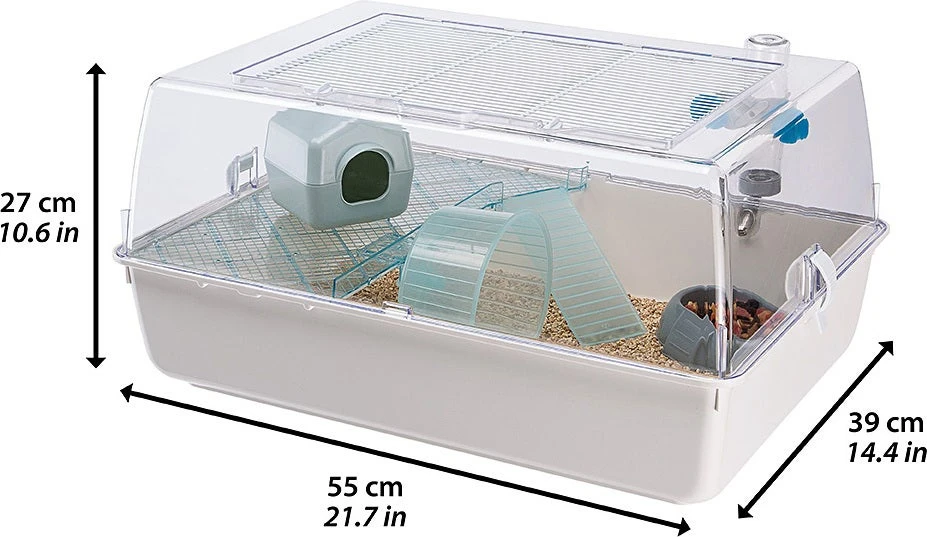 Ferplast Hamsterkooi Duna Mini Roze 55 X 39 X 27 Cm 4 Ferplast Hamsterkooi Duna Mini Roze 55 X 39 X 27 Cm - Afbeelding 2