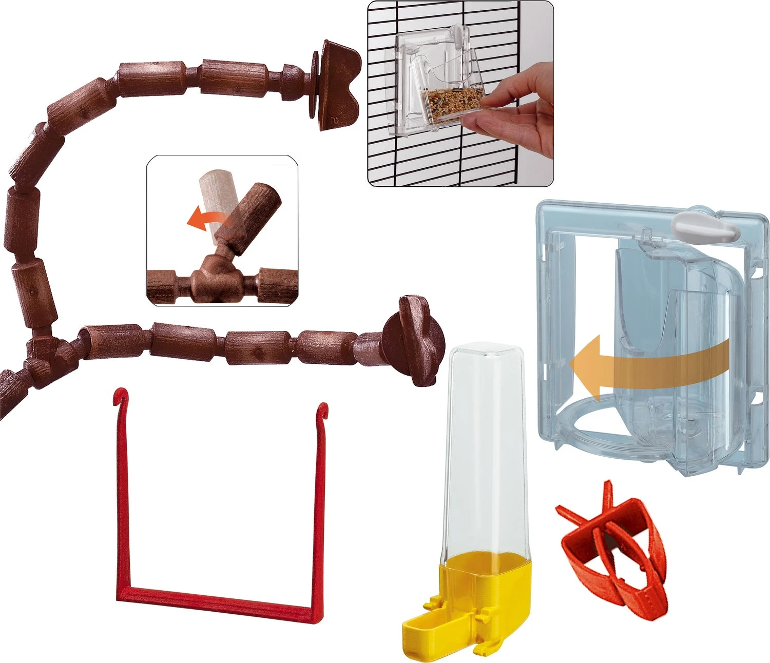 Ferplast Vogelkooi Giulietta 5 Naturel 69 X 34,5 X 58 Cm 5 Ferplast Vogelkooi Giulietta 5 Naturel 69 X 34,5 X 58 Cm - Afbeelding 3