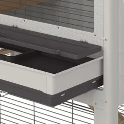 Ferplast Konijnenhok Grand Lodge 140 Wit / Grijs 134 X 73 X 110 Cm