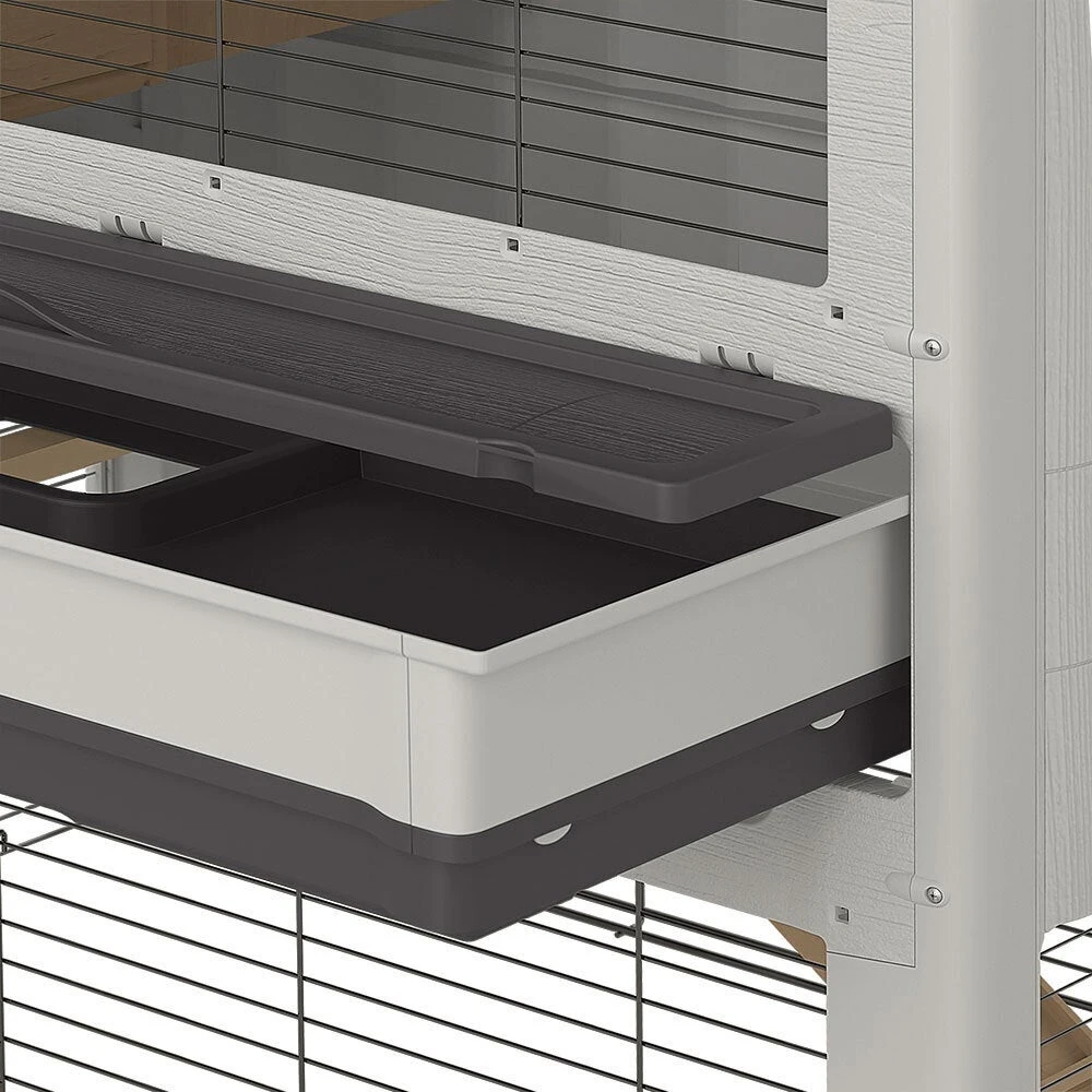 Ferplast Konijnenhok Grand Lodge 140 Wit / Grijs 134 X 73 X 110 Cm 3 Ferplast Konijnenhok Grand Lodge 140 Wit / Grijs 134 X 73 X 110 Cm