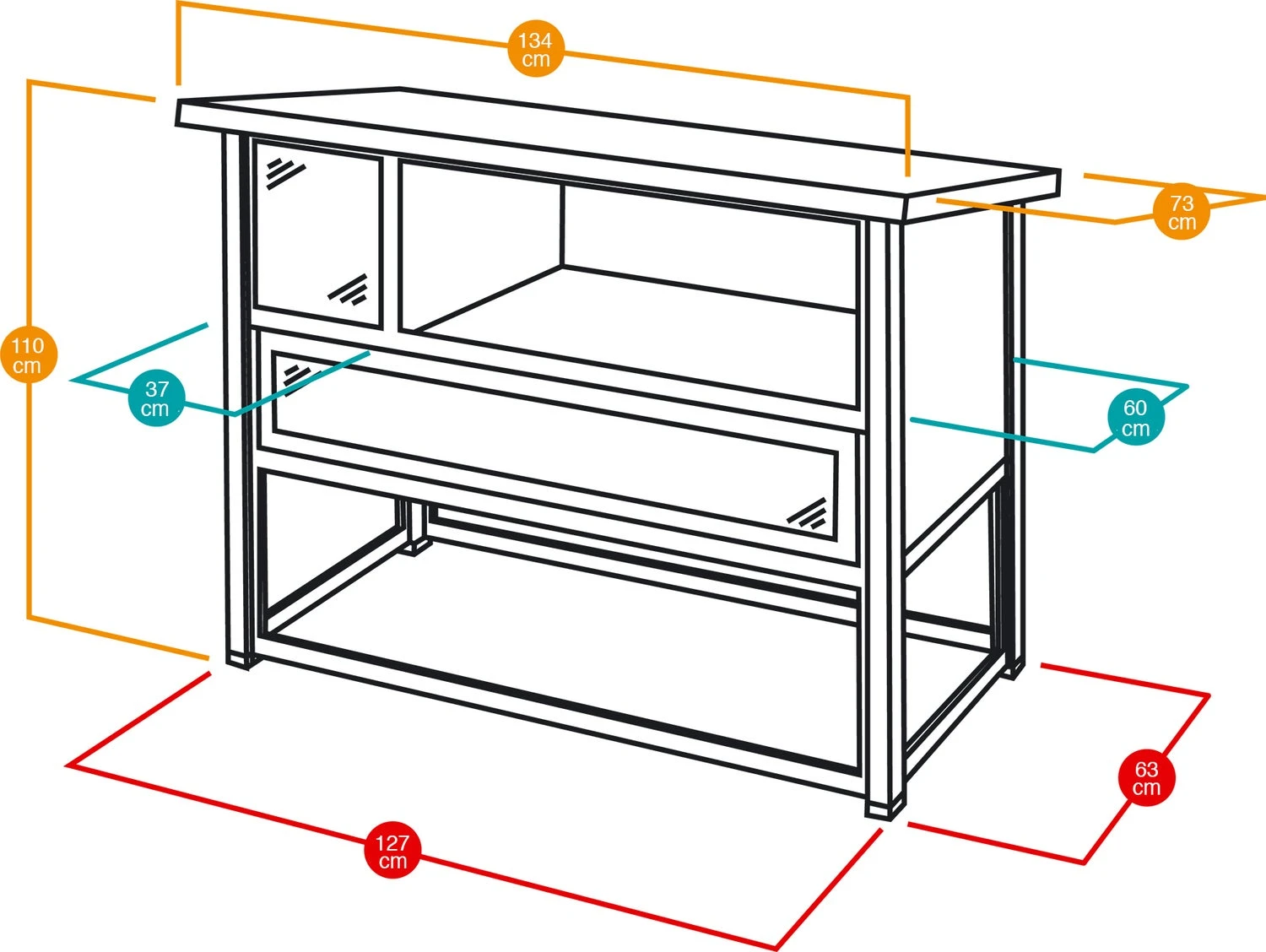 Ferplast Konijnenhok Grand Lodge 140 Wit / Grijs 134 X 73 X 110 Cm 6 Ferplast Konijnenhok Grand Lodge 140 Wit / Grijs 134 X 73 X 110 Cm - Afbeelding 4