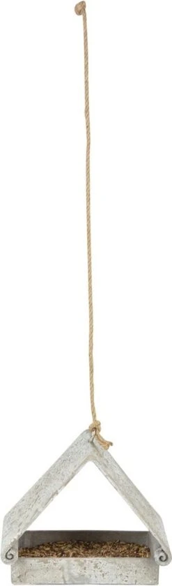 Esschert Design Vogelvoederhuis Aged Grijs 20,9 X 12,3 X 19,1 Cm