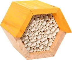 Esschert Design Bijenhuis Geel 14,8 X 14,6 X 12,8 Cm