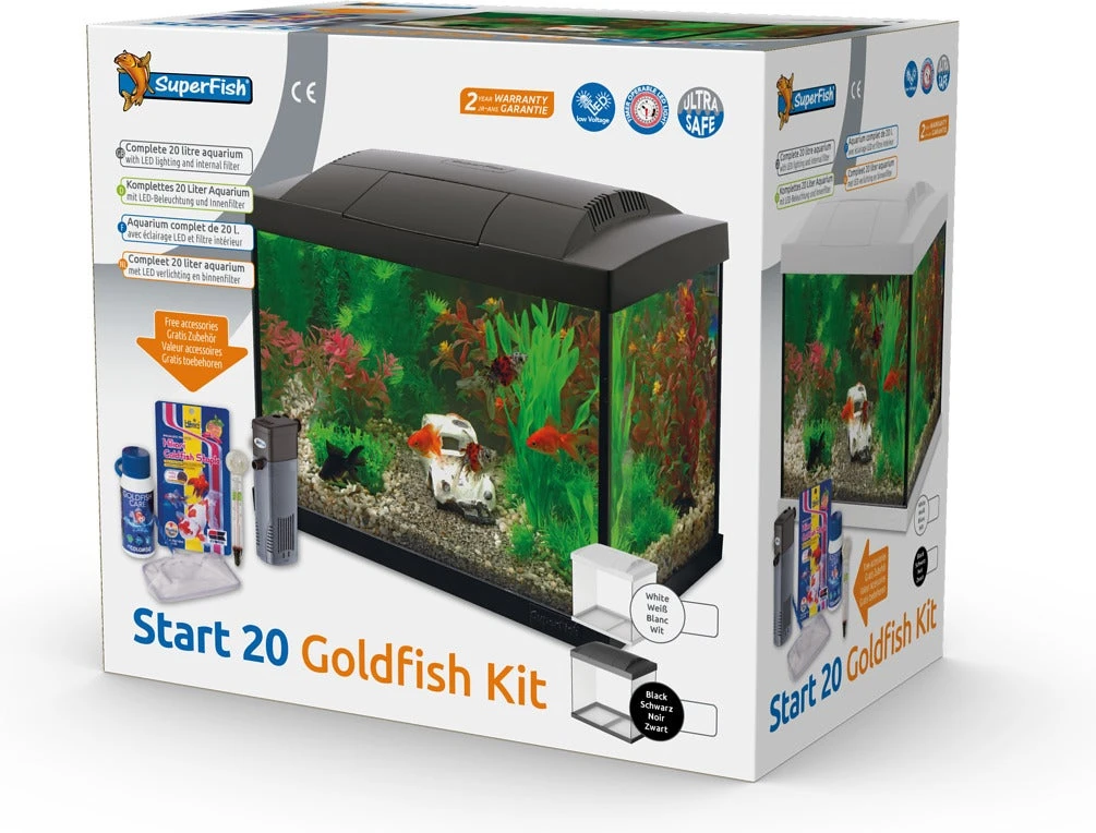 Superfish Aquarium Start 20 Goldfish Kit Zwart 20 L 4 Superfish Aquarium Start 20 Goldfish Kit Zwart 20 L - Afbeelding 2