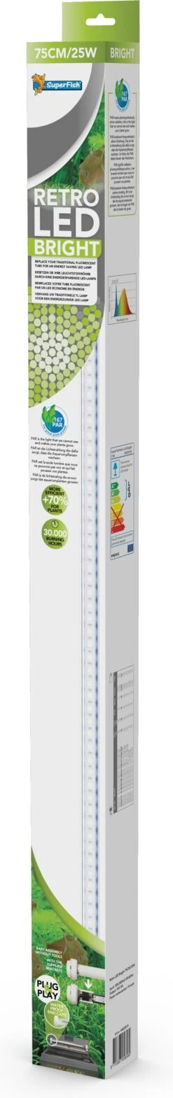 SuperFish Aquarium Verlichting Retro LED Bright 25 W 75 Cm