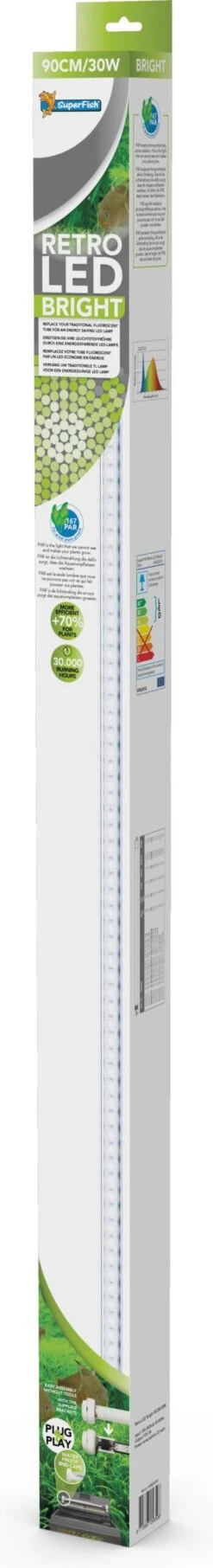 SuperFish Aquarium Verlichting Retro LED Bright 30 W 90 Cm