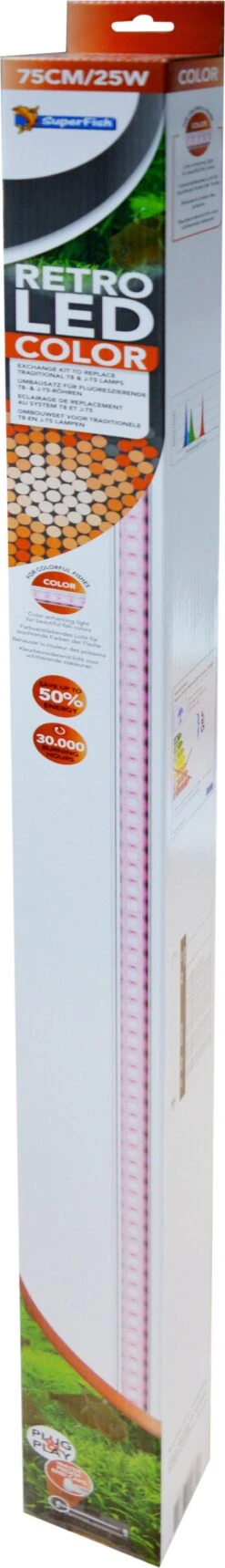 SuperFish Aquarium Verlichting Retro LED Color 25 W 75 Cm