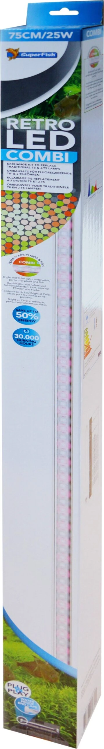 SuperFish Aquarium Verlichting Retro LED Combi 25 W 75 Cm 3 SuperFish Aquarium Verlichting Retro LED Combi 25 W 75 Cm
