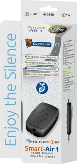 SuperFish Aquarium Luchtpomp Smart-Air 1 Zwart
