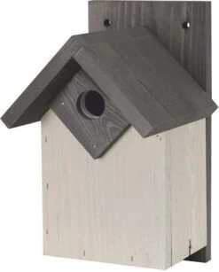 Intratuin Nestkast Duo Koolmees Grijs/wit 18 X 19 X 29 Cm